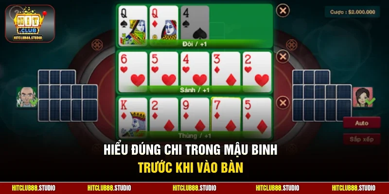 Hiểu đúng chi trong mậu binh trước khi vào bàn